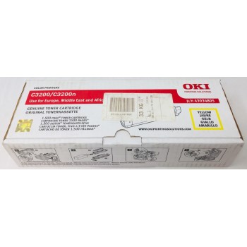 OKI 43034805 TONER ORIGINALE GIALLO PER OKI C3200/C3200n (1.500 PG) OKI 43034805 TONER ORIGINALE GIALLO PER OKI C3200/C3200n (1.500 PG)