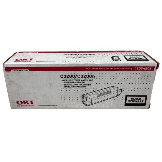 OKI 43034808 TONER ORIGINALE NERO PER OKI C3200/C3200n [A BOX]