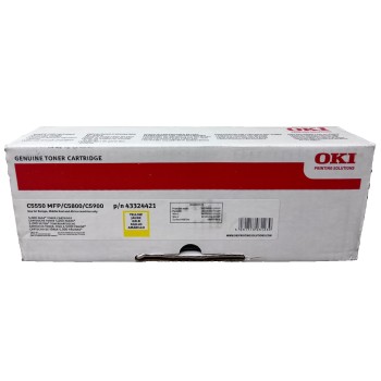 OKI 43324421 TONER ORIGINALE GIALLO PER OKI C5550 MFP/C5800/C5900 [A BOX]