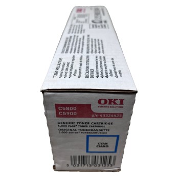 OKI 43324423 TONER ORIGINALE CIANO PER C5550 MFP/C5800/C5900 [A BOX]
