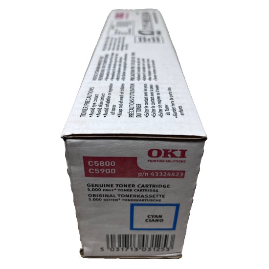 OKI 43324423 TONER ORIGINALE CIANO PER C5550 MFP/C5800/C5900 [A BOX]
