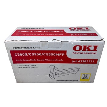 OKI 43381721 TAMBURO DRUM ORIGINALE GIALLO PER C5550 MFP/C5800/C5900 [A BOX]