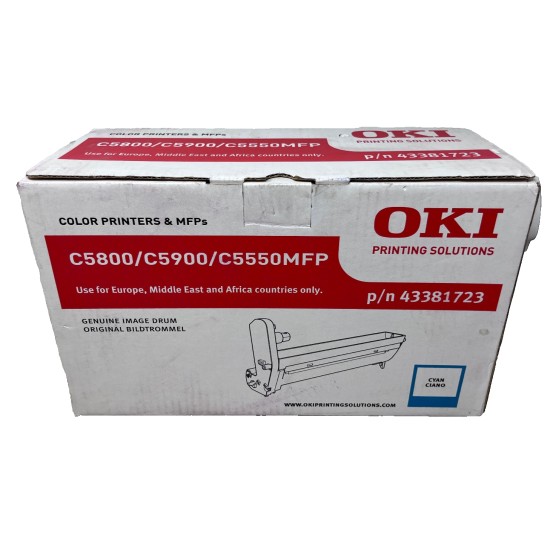 OKI 43381723 TAMBURO DRUM ORIGINALE CIANO PER C5550 MFP/C5800/C5900 [A BOX]