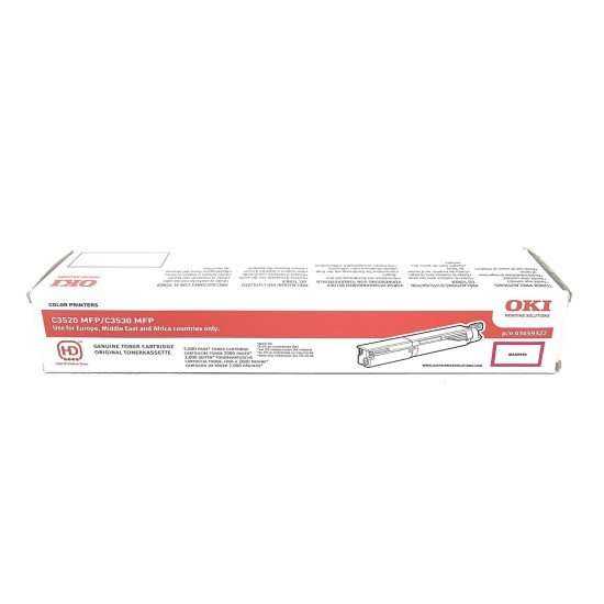 OKI 43459322 TONER ORIGINALE MAGENTA PER C3520 MFP/C3530 MFP/MC350/MC360 [A BOX]