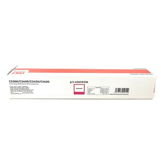 OKI 43459330 TONER ORIGINALE MAGENTA PER OKI C3300/C3400/C3450/C3600 [A BOX]