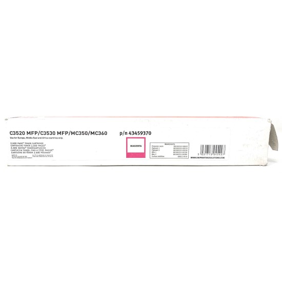 OKI 43459370 TONER ORIGINALE MAGENTA PER OKI C3520 MFP/C3530 MFP/MC350/MC360 [C BOX]