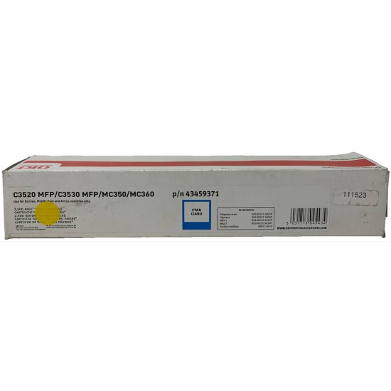 OKI 43459371 TONER ORIGINALE CIANO PER C3520 MFP/C3530 MFP/MC350/MC360 [B BOX]
