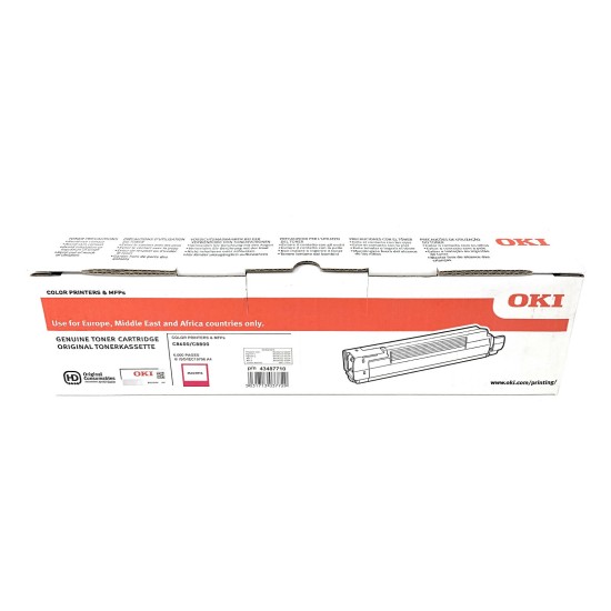 OKI 43487710 TONER ORIGINALE MAGENTA C8600/C8600n/C8600dn/C8800n/C8800dn [A BOX]