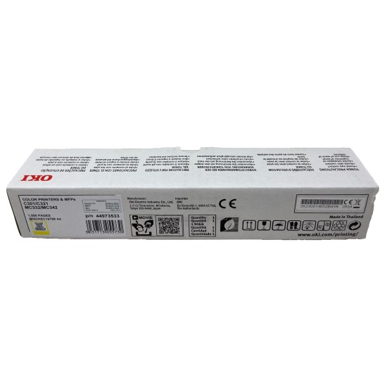 OKI 44973533 TONER ORIGINALE GIALLO PER OKI C301/C321/MC332/MC342 [A BOX]