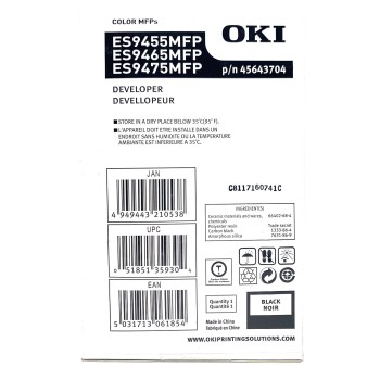 OKI 45643704 DEVELOPER NERO PER ES 9455 MFP/ES 9465 MFP/ES 9475 MFP [A BOX]