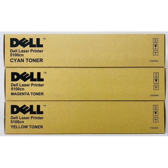 DELL 593-10051/593-10052 593-10053 TONER ORIGINALE CIANO/MAGENTA/GIALLO 5100CN [A BOX]