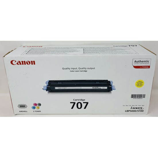 CANON 707 4 TONER ORIGINALE NERO CIANO MAGENTA GIALLO I-SENSYS LBP-5000/LBP-5100 CANON 707 4 TONER ORIGINALE NERO CIANO MAGENTA GIALLO I-SENSYS LBP-5000/LBP-5100