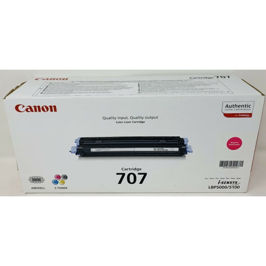 CANON 707 4 TONER ORIGINALE NERO CIANO MAGENTA GIALLO I-SENSYS LBP-5000/LBP-5100 CANON 707 4 TONER ORIGINALE NERO CIANO MAGENTA GIALLO I-SENSYS LBP-5000/LBP-5100