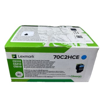 LEXMARK 70C2HCE 702 TONER ORIGINALE CIANO CS310n/CS410dn/CS510de [B BOX]
