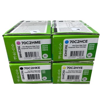 LEXMARK 702 4 TONER ORIGINALI NERO CIANO MAGENTA GIALLO CS310n/CS410dn/CS510de LEXMARK 702 4 TONER ORIGINALI NERO CIANO MAGENTA GIALLO CS310n/CS410dn/CS510de