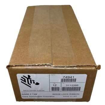ZEBRA 74941 64mmx74mt 12 ROTOLI IMAGE LOCK RIBBON PER XTREME 5000T