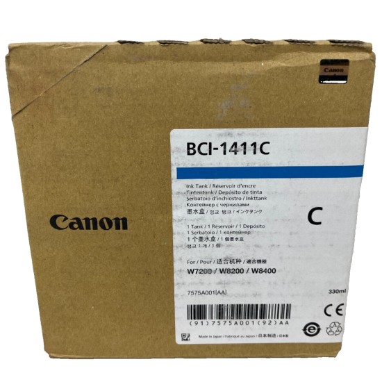 CANON 7575A001 BCI-1411C CARTUCCIA ORIGINALE CIANO W7200/W8200/W8400 [A BOX]