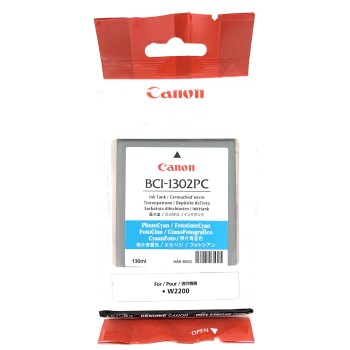 CANON 7721A001 BCI-1302PC CARTUCCIA ORIGINALE FOTO CIANO PER CANON W2200 [A BOX]