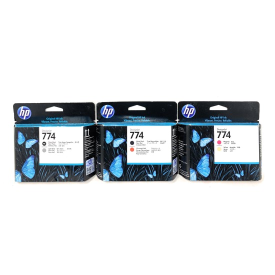 HP 774 P2V97A + P2W00A + P2V99A 3 TESTINE ORIGINALI PER DESIGNJET Z6610/Z6810