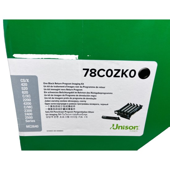 LEXMARK 78C0ZK0 IMAGING UNIT NERO TAMBURO ORIGINALE CS622DE/C2240/XC4240/CS421DN LEXMARK 78C0ZK0 IMAGING UNIT NERO TAMBURO ORIGINALE CS622DE/C2240/XC4240/CS421DN