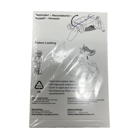 ZEBRA 800033-801 CARTUCCIA NASTRO NERO PER ZXP-3 SERIES (1000 TESSERE)