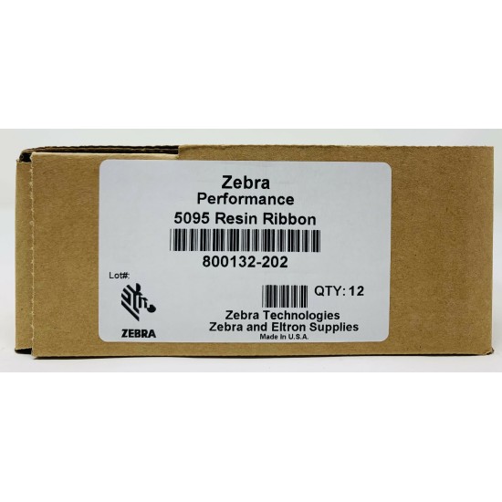 ZEBRA 800132-202 57mm x 74mt 12 RIBBON NASTRO RESINA NERO PER TLP284/LP2824