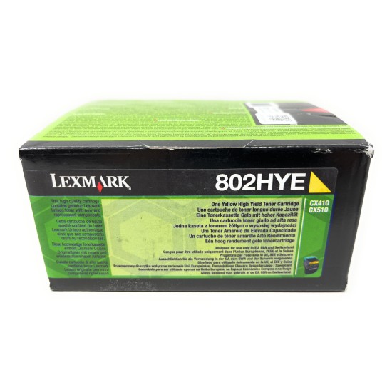 LEXMARK 802HYE 80C2HYE 802HY TONER ORIGINALE GIALLO CX410de/CX51de [A BOX]