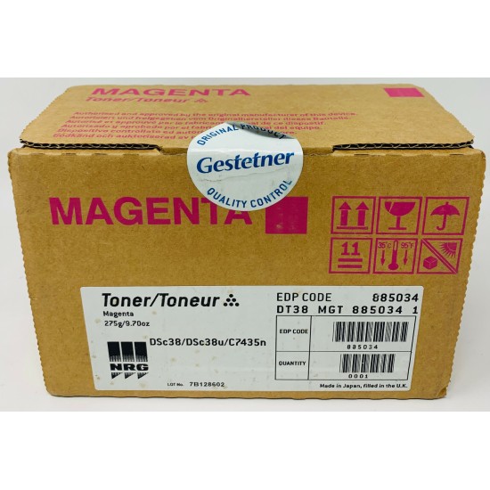 NRG 885034 DT38 TONER ORIGINALE MAGENTA PER GESTETNER NRG DSc38/DSc38u/C7435n NRG 885034 DT38 TONER ORIGINALE MAGENTA PER GESTETNER NRG DSc38/DSc38u/C7435n