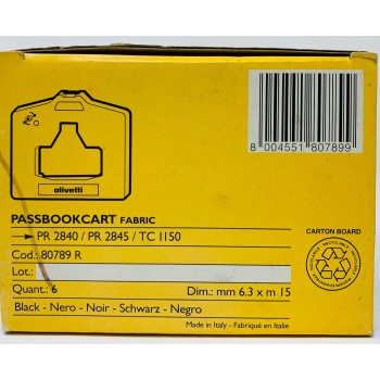 OLIVETTI 80789 NASTRO DI STAMPA ORIGINALE PASSBOOKCART PR 2840/PR2845/TC1150 6pz