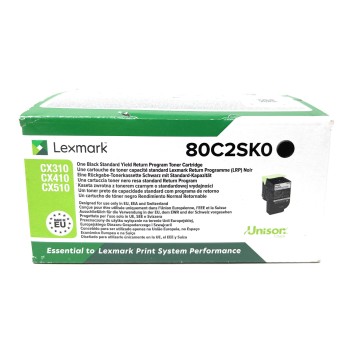 LEXMARK 80C2XKE 802 TONER ORIGINALE NERO CX510/CX510DE 8.000PG [A BOX]