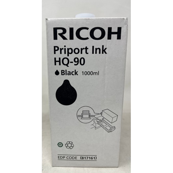 RICOH 817161 INCHIOSTRO ORIGINALE NERO PRIPORT HQ-90 HQ 7000/HQ 9000 (1000ml) RICOH 817161 INCHIOSTRO ORIGINALE NERO PRIPORT HQ-90 HQ 7000/HQ 9000 (1000ml)