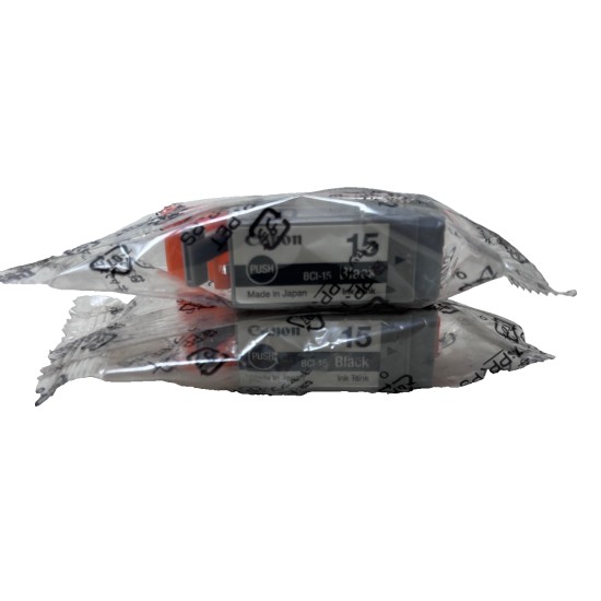 CANON 8190A002 BCI-15 BCI-15BK CARTUCCIA TWINPACK ORIGINALE NERO i70/i80 [NO BOX]