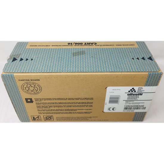 OLIVETTI 82578 1492A008 CART 806 TONER ORIGINALE NERO COPIA 8004/8006/9004/9404