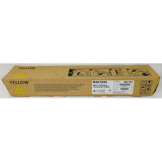 RICOH 841161 TONER ORIGINALE GIALLO AFICIO MP C4000/MP C4501/MP C5501 MP C5000 RICOH 841161 TONER ORIGINALE GIALLO AFICIO MP C4000/MP C4501/MP C5501 MP C5000