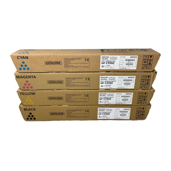 RICOH TYPE MP C5502 TONER ORIGINALE NERO CIANO MAGENTA GIALLO AFICIO MP C4502 [B BOX]