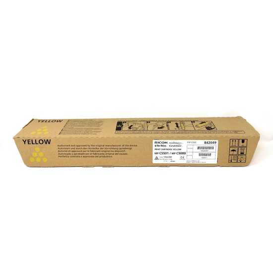 RICOH 842049 841457 TONER ORIGINALE GIALLO AFICIO MP C5501/MP C4501/MP C5000 [B BOX]