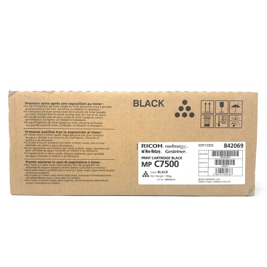 RICOH 842069 MP C7500 TONER ORIGINALE NERO PER AFICIO MP C6000/MP C7500 [A BOX]