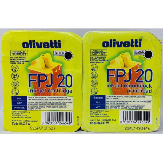 OLIVETTI 84431 B0384 FPJ20 CARTUCCIA ORIGINALE PER OFX 500/520/525/JP170/190 X 2