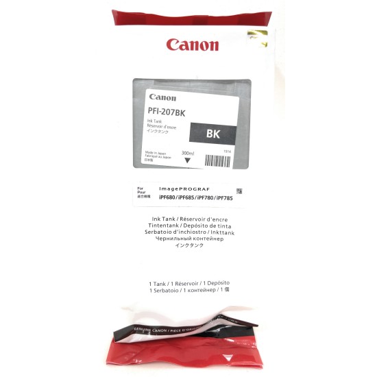 CANON 8789B001 PFI-207BK CARTUCCIA ORIGINALE NERO FOTO iPF680/685/780 [A BOX]