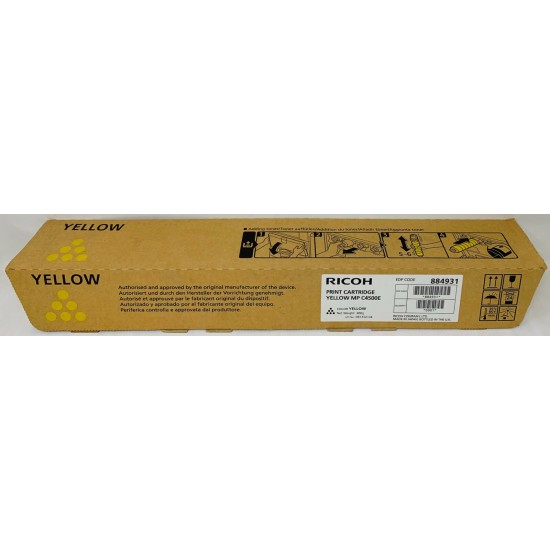 RICOH 884931 TONER ORIGINALE GIALLO PER AFICIO MP C3500/MP C4500 [B BOX]