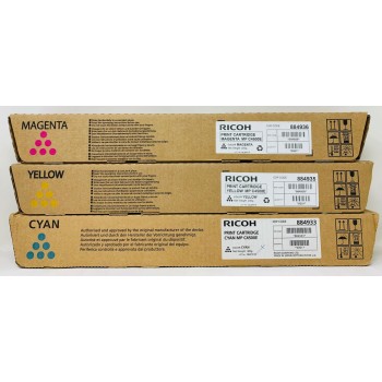 RICOH 884933 884935 884936 ORIGINALE CIANO GIALLO MAGENTA PER MP C3500/MP C4500 RICOH 884933 884935 884936 ORIGINALE CIANO GIALLO MAGENTA PER MP C3500/MP C4500