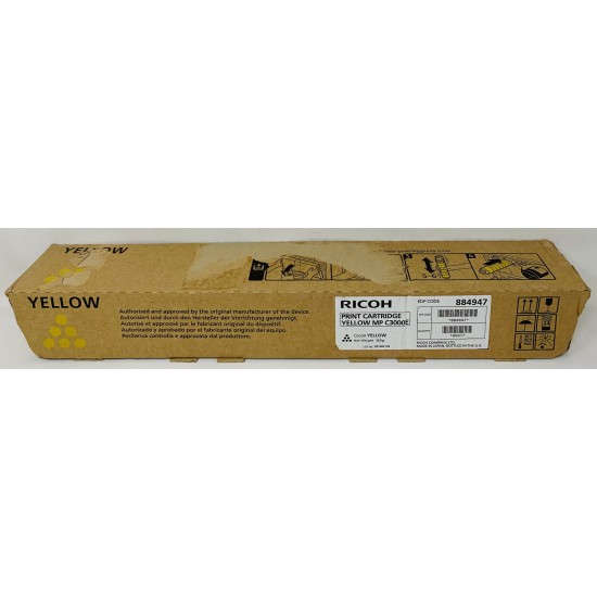 RICOH 884947 842031 ORIGINALE GIALLO MP C3000E AFICIO MP C2000/MP C2500/MP C3000 [B BOX]