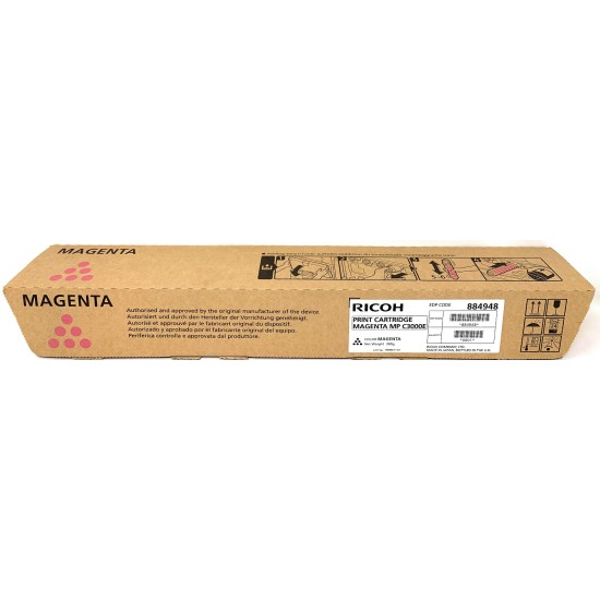 RICOH 884948 TONER ORIGINALE MAGENTA AFICIO MP C2000/MP C2500/MP C3000 [A BOX]