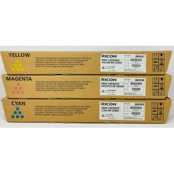 RICOH 884947 884948 884949 ORIGINALE GIALLO MAGENTA CIANO MP C2000/MPC2500/C3000 [B BOX]