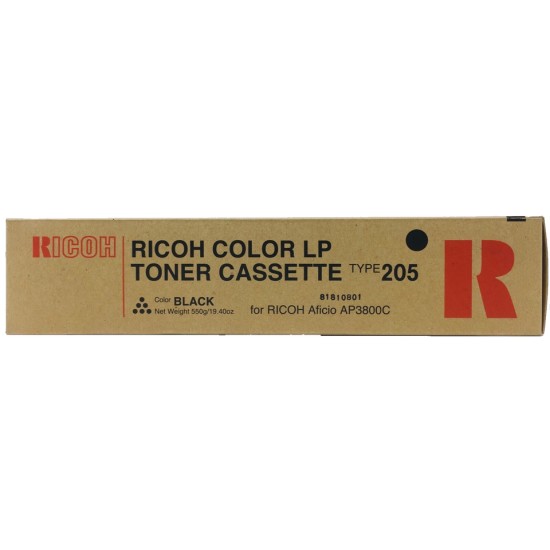 RICOH 888032 885406 TYPE 205 TONER ORIGINALE NERO AFICIO AP 3800C/CL7000 [A BOX]