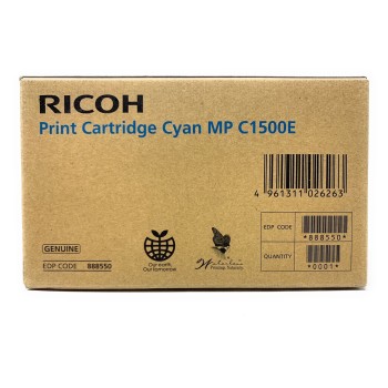 RICOH 888550 MP C1500E CARTUCCIA GEL ORIGINALE CIANO MP-C1500/MP-C1500SP [A BOX]