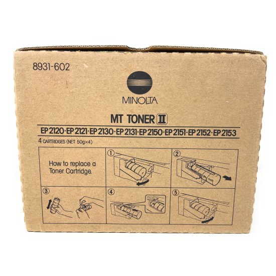 MINOLTA 8931-602 TONER ORIGINALE NERO EP2120/EP2121/EP2130/EP2150/EP2151 [4 PZ]