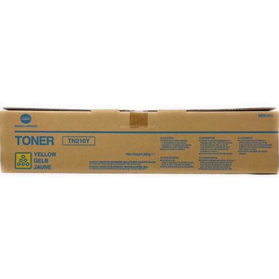 KONICA MINOLTA 8938-510 TN210Y TONER ORIGINALE GIALLO BIZHUB C250/C252 [A BOX]