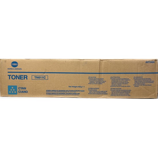 KONICA MINOLTA A070450 TN611C TONER ORIGINALE CIANO BIZHUB C451/C550 [OPEN BOX]