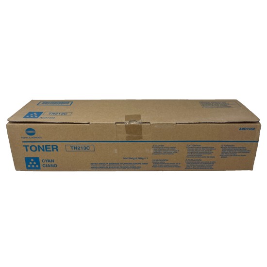 KONICA MINOLTA A0D7452 TN213C TONER ORIGINALE CIANO BIZHUB C203/C253 [A BOX]